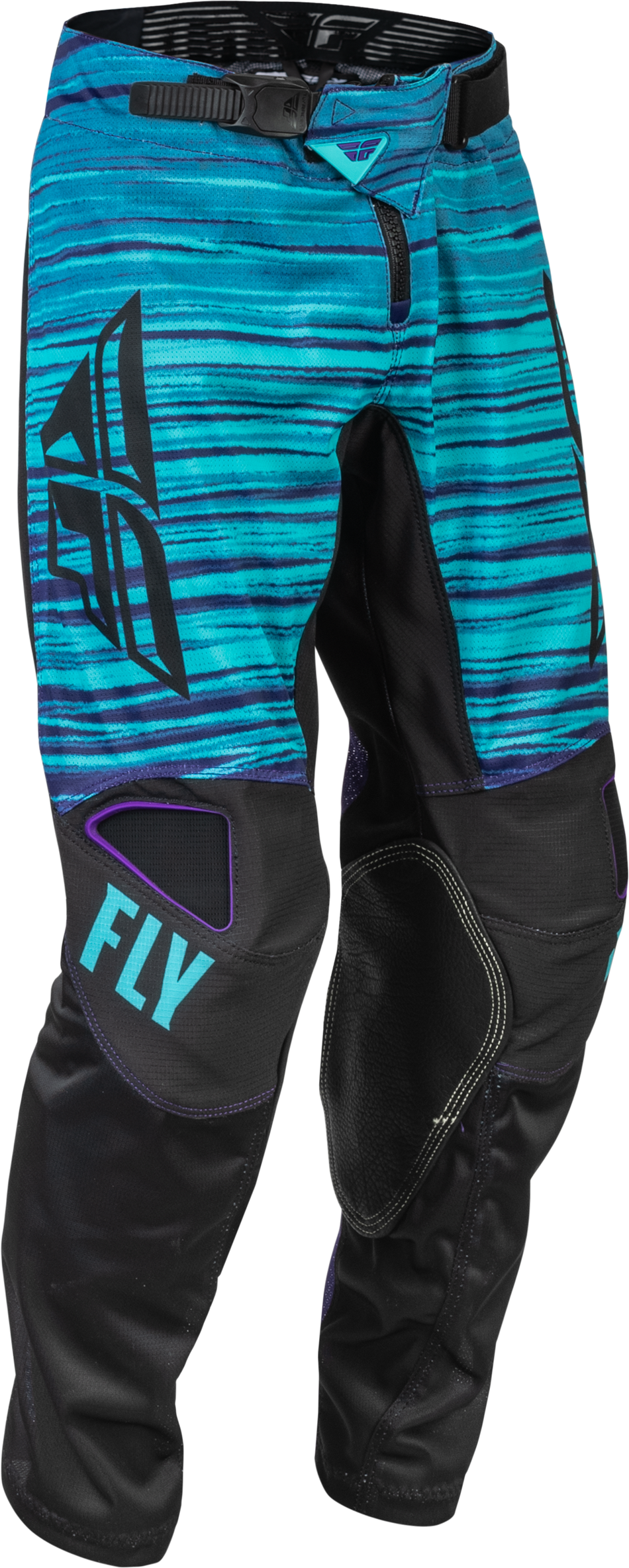 FLY RACING Youth Kinetic Mesh Pants Black/Blue/Purple Sz 22 376-34222