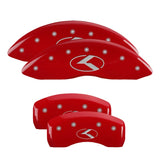 MGP 4 Caliper Covers Engraved Front Honda Rear H Logo Red Finish Silver Char 2018 Honda Accord 20225SHOHRD