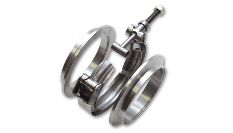 Vibrant T304 SS V-Band Flange Assembly for 5in O.D. Tubing incl 2 V-Band flanges & 1 V-Band Clamp 1494