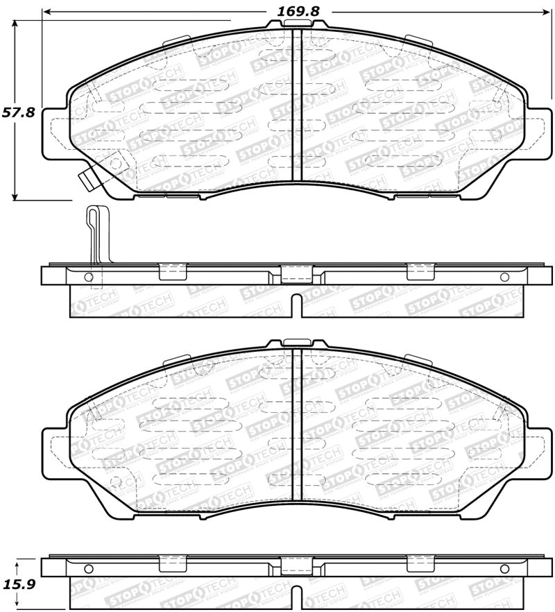 StopTech Street Brake Pads - Front/Rear 308.1378