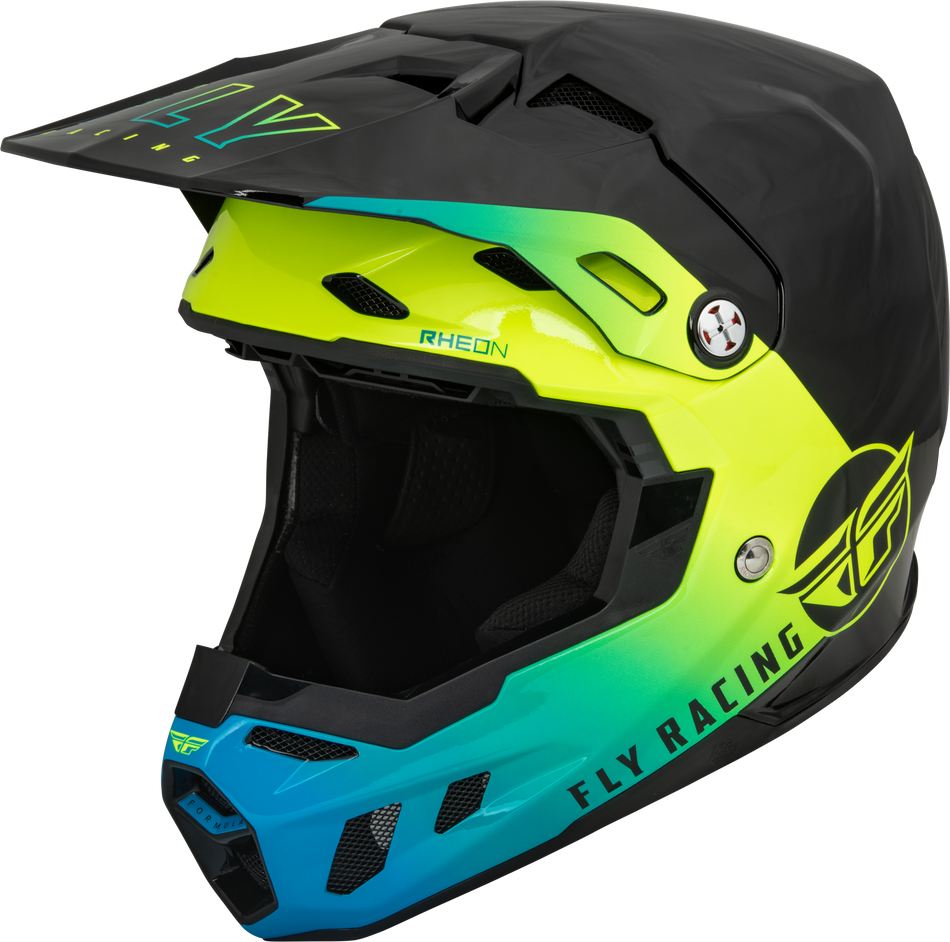 FLY RACING Youth Formula Cc Centrum Helmet Black/Blue/Hi-Vis Yl 73-4320YL