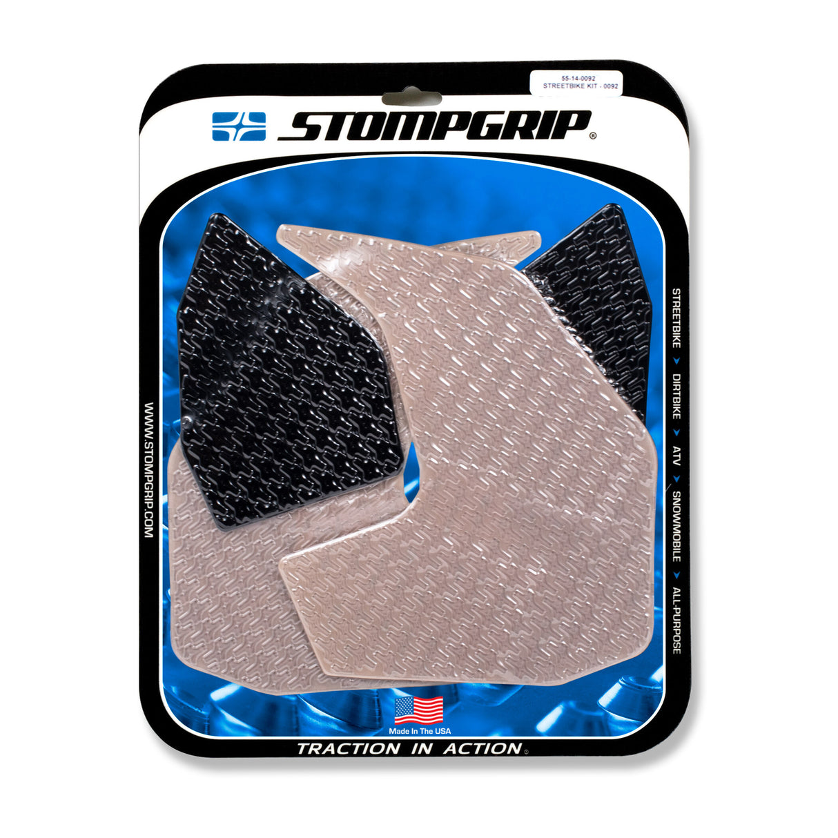 STOMPGRIP Tank Pad Kit Volcano Clear/Black 55-10-0092H