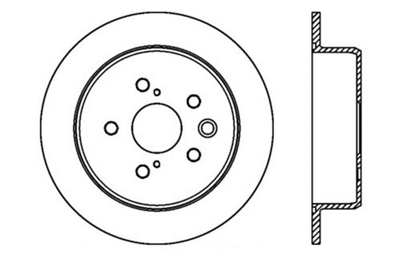 StopTech 06-10 Lexus IS 250/IS 300/IS 350 SportStop Slotted & Drilled Left Rear Rotor 127.44142L