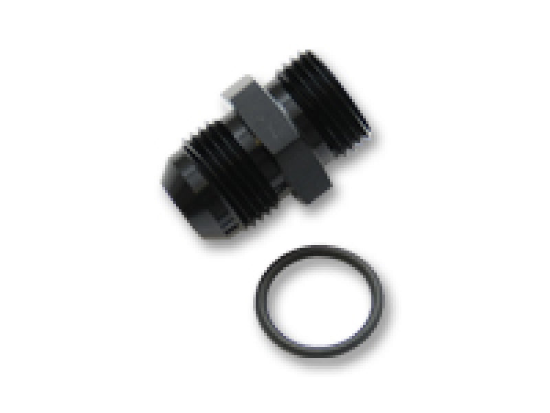Vibrant -3AN Male Flare to -3 ORB Male Straight Adapter w/O-Ring - Anodized Black 16817