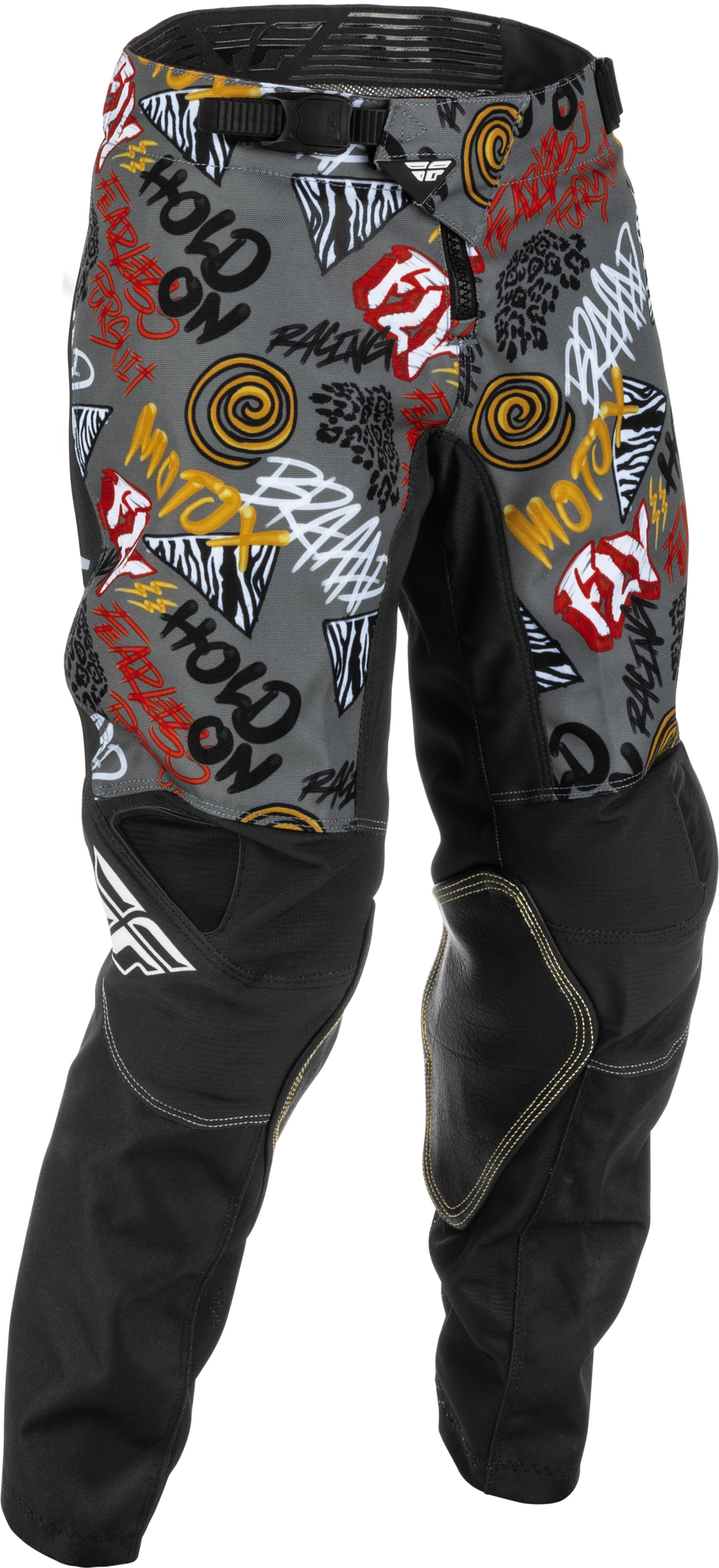 FLY RACING Youth Kinetic Rebel Pants Black/Grey Sz 18 375-43518