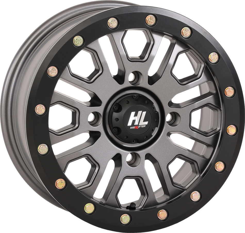 HIGH LIFTER Wheel - HL23 Beadlock - Front/Rear - Gun Metal Gray - 15x7 - 4/137 - 5+2 (+38 mm) 15HL23-1537