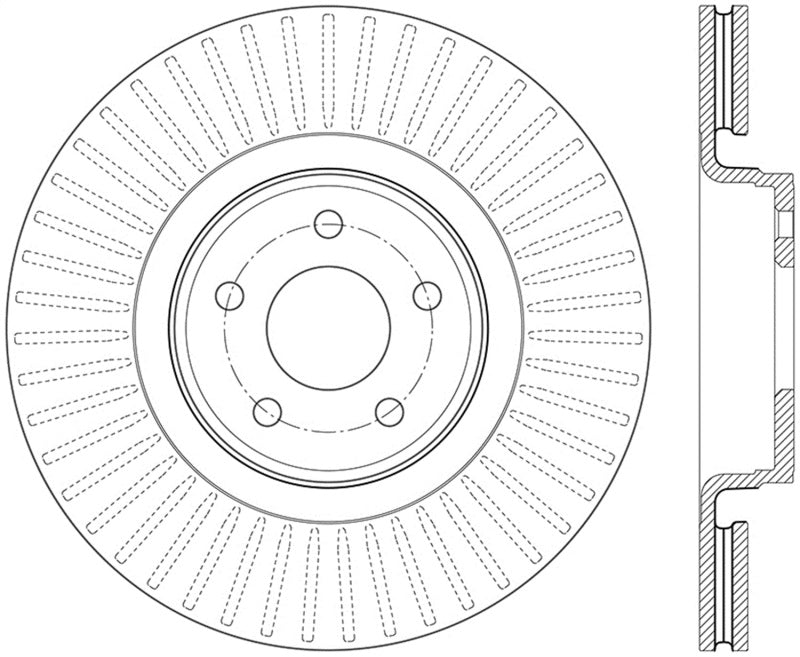 StopTech 14.5+ Ford Focus ST Front Left Slotted Performance Rotor 126.65146SL