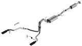Borla F-150 2021 5.0L 4dr CC SB EC STB Lariat/KR/Pltm/LTD 3/2.25 SRE Cat-Back Touring Black CHR Tips 140865BC