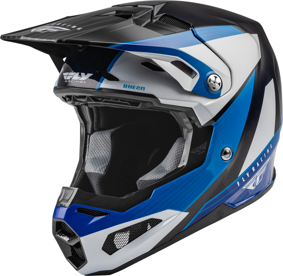 FLY RACING Youth Formula Crb Prime Helmet Blue/White/Blue Carbon Yl 73-4430YL