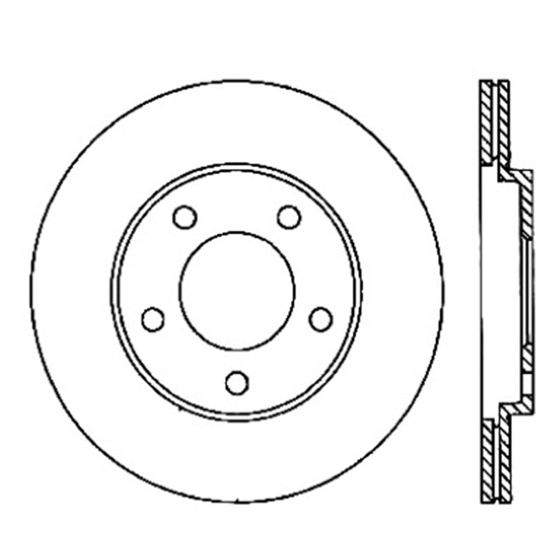 StopTech Power Slot 05-10 Mustang V6/4.0L / GT V8-4.6L Rear Left Slotted Rotor 126.61087SL