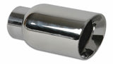 Vibrant 2.5in ID Single 4in OD Round SS Exhaust Tip (Double Wall Angle Cut) 1269