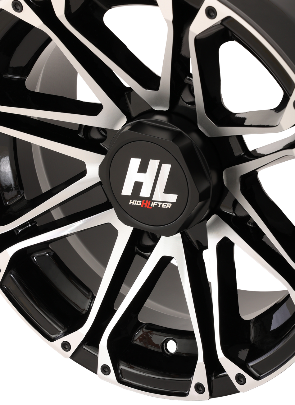 HIGH LIFTER Wheel - HL3 - Front/Rear - Gloss Black w/Machined - 14x7 - 4/156 - 4+3 (+5 mm) 14HL03-1156