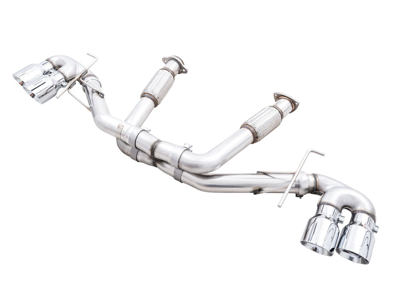 AWE Tuning 2020 Chevrolet Corvette (C8) Track Edition Exhaust - Quad Chrome Silver Tips 3020-42080