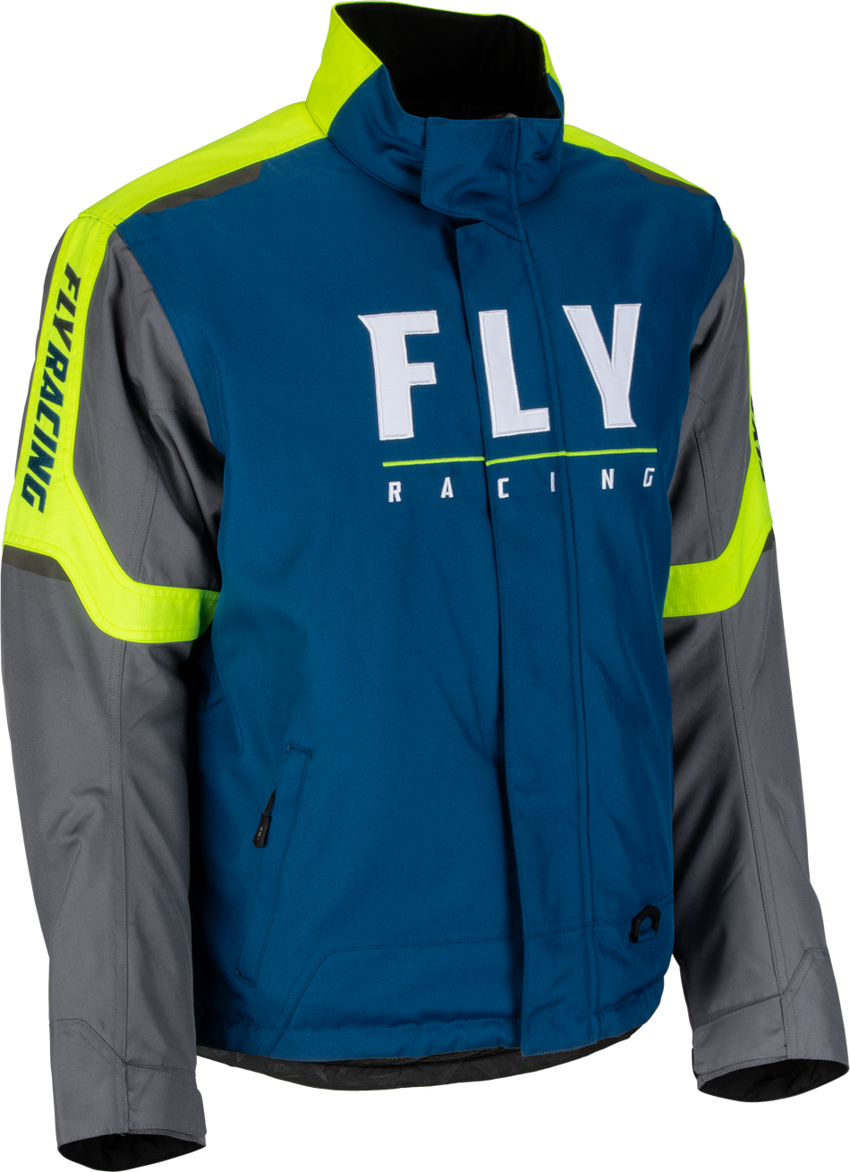 FLY RACING Outpost Jacket Blue/Hi-Vis Md 470-4145M