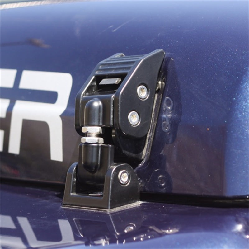 Rugged Ridge 97-06 Jeep Wrangler TJ Black Aluminum Hood Catches 11210.15