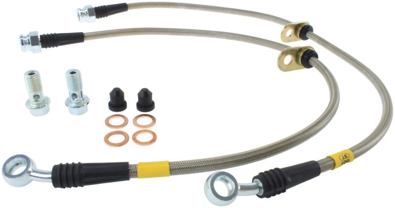 StopTech 02-05 Honda Civic Stainless Steel Front Brake Line Kit 950.40009