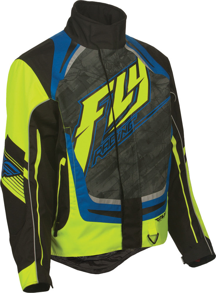 FLY RACING Fly Snx Pro Jacket Hi-Vis/Blue Lg 470-3188~4