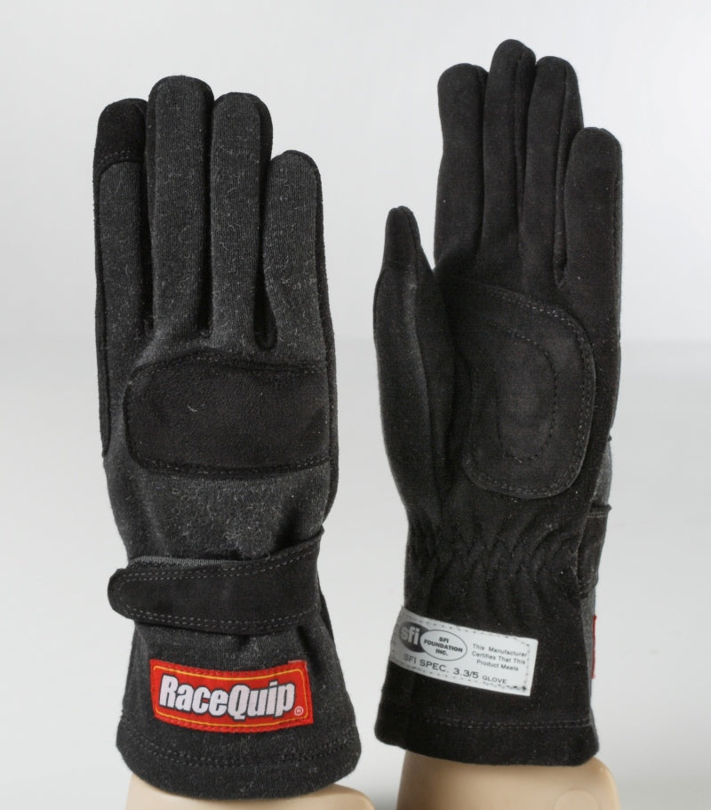 RaceQuip Black 2-Layer SFI-5 Glove - Medium 355003