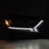 AlphaRex 19-21 Ford Ranger LUXX LED Proj Headlights Plank Style Alpha Black w/Seq Signal/DRL 880121