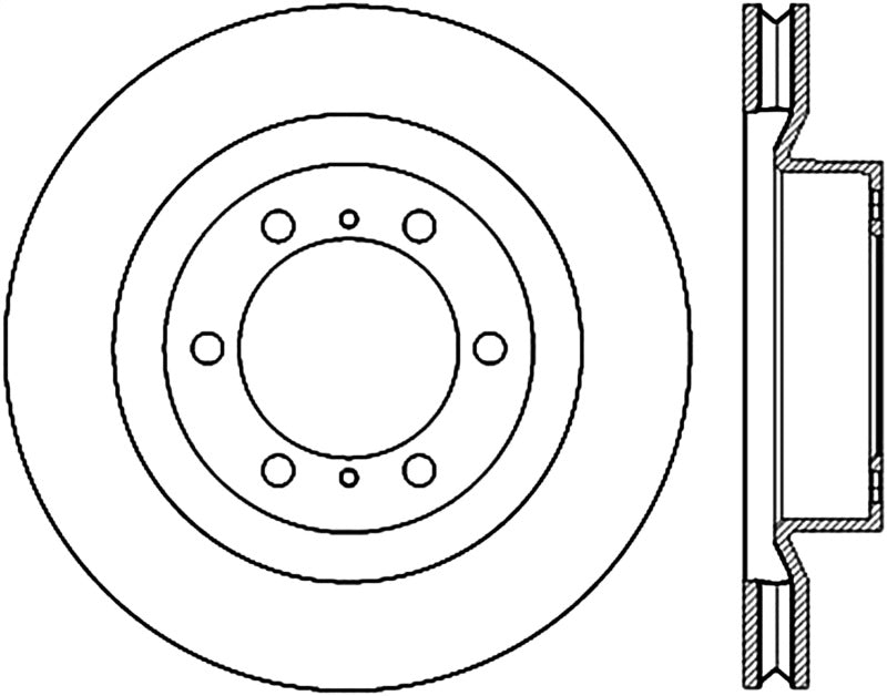 StopTech 15-17 Lexus GX Front Slotted Left Cryo Rotor 126.44174CSL