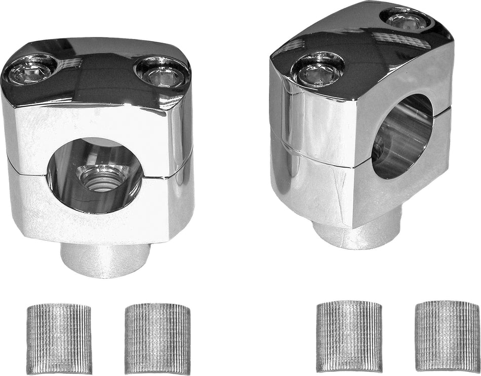 HARDDRIVE Square Billet Risers Chrome 241018