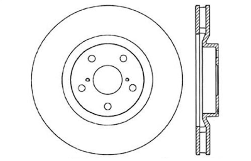 StopTech 93-98 Toyota Supra Turbo Drilled Left Front Rotor 128.44103L