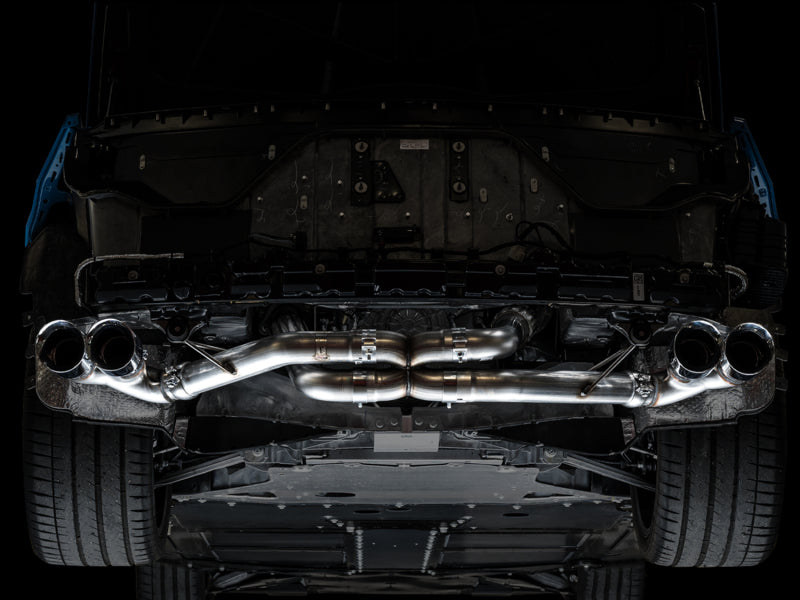 AWE Tuning 2020 Chevrolet Corvette (C8) Track Edition Exhaust - Quad Chrome Silver Tips 3020-42080