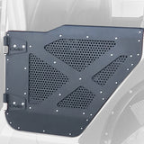 DV8 18-22 Jeep 4 Door JL/JT Aluminum Half Doors with Perforated Mesh Rear HDJL-01R