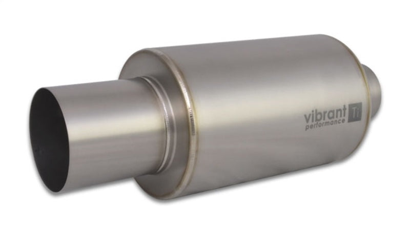 Vibrant Titanium Muffler w/Straight Cut Natural Tip 3in. Inlet / 3in. Outlet 17563