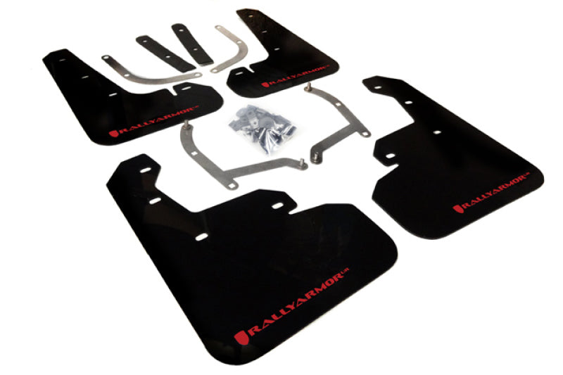 Rally Armor 2017+ Subaru Impreza UR Black Mud Flap w/ Red Logo MF45-UR-BLK/RD
