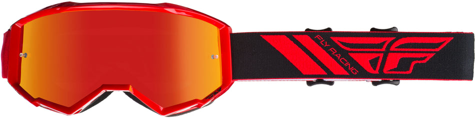 FLY RACING Zone Youth Goggle Red W/Red Mirror Lens W/Post FLC-014