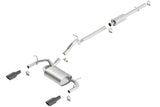 Borla 12-16 Jeep Wrangler 3.6L AT/MT 4DR 4WD S SQ RL AC SR 2.5in 2in TIP 3.5inx3.28in Black Chrome 140459BC