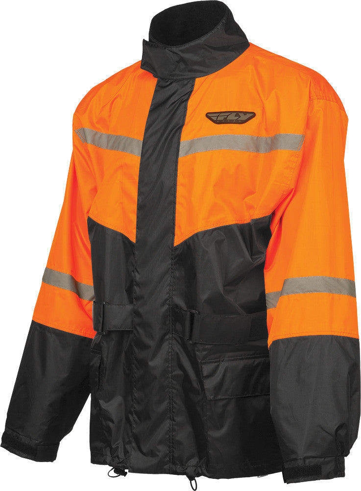 FLY RACING 2-Piece Rain Suit Black/Orange 2x #6016 478-8016~6