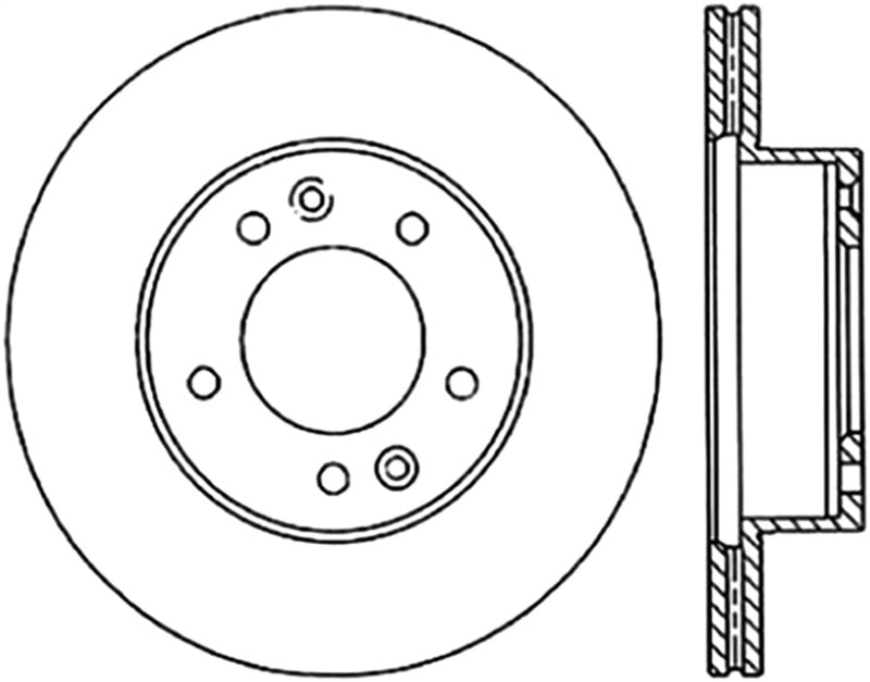 StopTech 89-92 Mazda RX-7 Slotted & Drilled Right Front Rotor 127.45022R