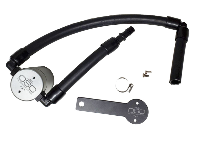 J&L 18-22 Kia Stinger GT 3.3TT Passenger Side Oil Separator 3.0 - Clear Anodized 3106P-C