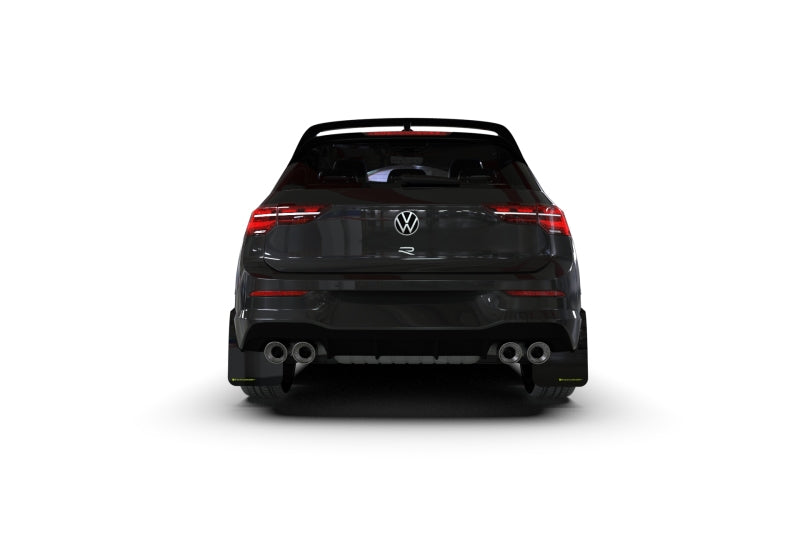 Rally Armor 2022 MK8 Volkswagen Golf GTI/R Black UR Mud Flap w/ Blue Logo MF80-UR-BLK/BL