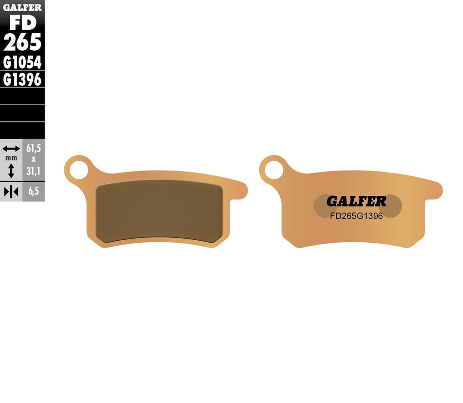 GALFER Brake Pads Sintered Fd265g1396 FD265G1396