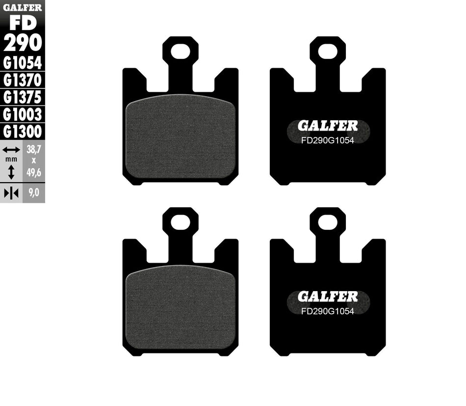 GALFER Brake Pads Semi Metallic Fd290g1054 FD290G1054