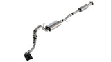 Borla F-150 2021 5.0L 4dr CC SB EC STB Lariat/KR/Pltnm/LTD 3/2.25 DSE Cat-Back Touring BLK CHR Tips 140873BC