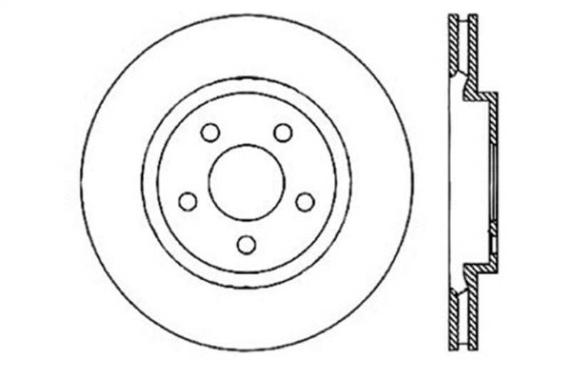 StopTech 05-09 Chrysler 300 (5.7L V8 exc SRT-8) Rear Left Slotted & Drilled Rotor 127.63062L