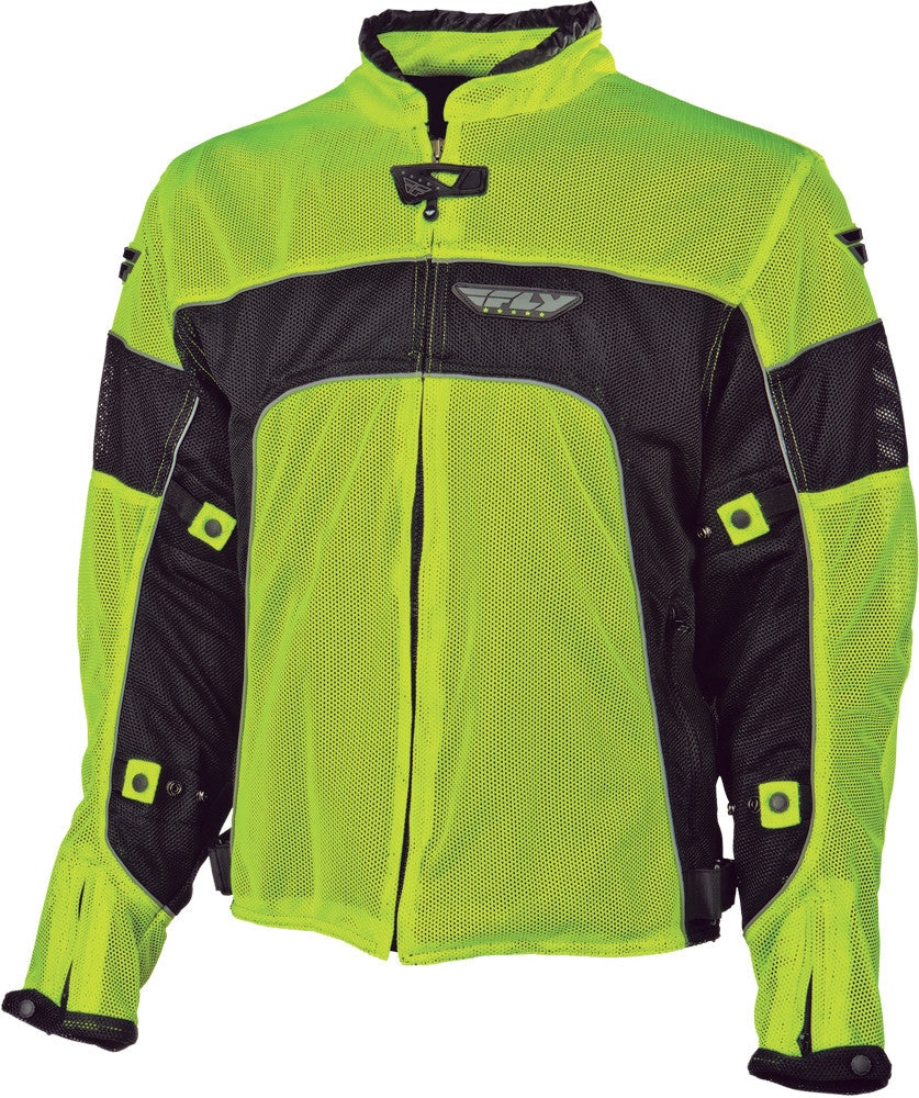 FLY RACING Coolpro Ii Mesh Jacket Flo. Yellow/Black 3x #5791 477-4035~7