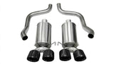 Corsa Black Xtreme Axle-Back Exhaust w/Dual Black 3.5in Tips 09-13 Chevrolet Corvette C6 6.2L V8 14470BLK