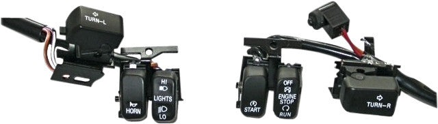 HARDDRIVE Hbar Switch Kit Blk/Wht Lettrs 1996-06 W/Out Cruise Cntrl 370300