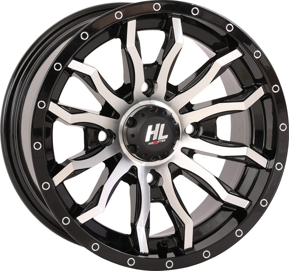 Rueda HIGH LIFTER - HL21 - Delantera/Trasera - Negro brillante con mecanizado - 14x7 - 4/137 - 4+3 (+10 mm) 14HL21-1137