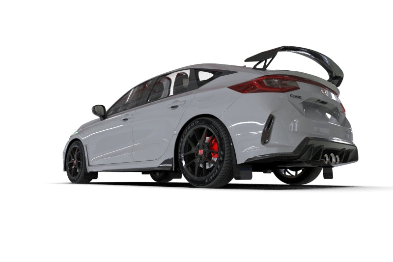 Rally Armor 2023+ Honda Civic Type R Black Mud Flap Light Blue Logo MF97-UR-BLK-NB