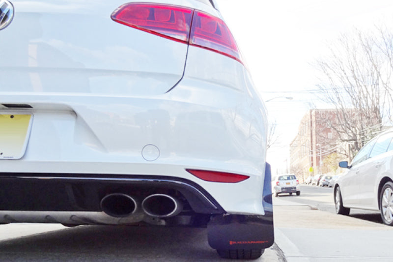 Rally Armor 2015-2016 VW Golf R UR Black Mud Flap w/ White Logo MF40-UR-BLK/WH