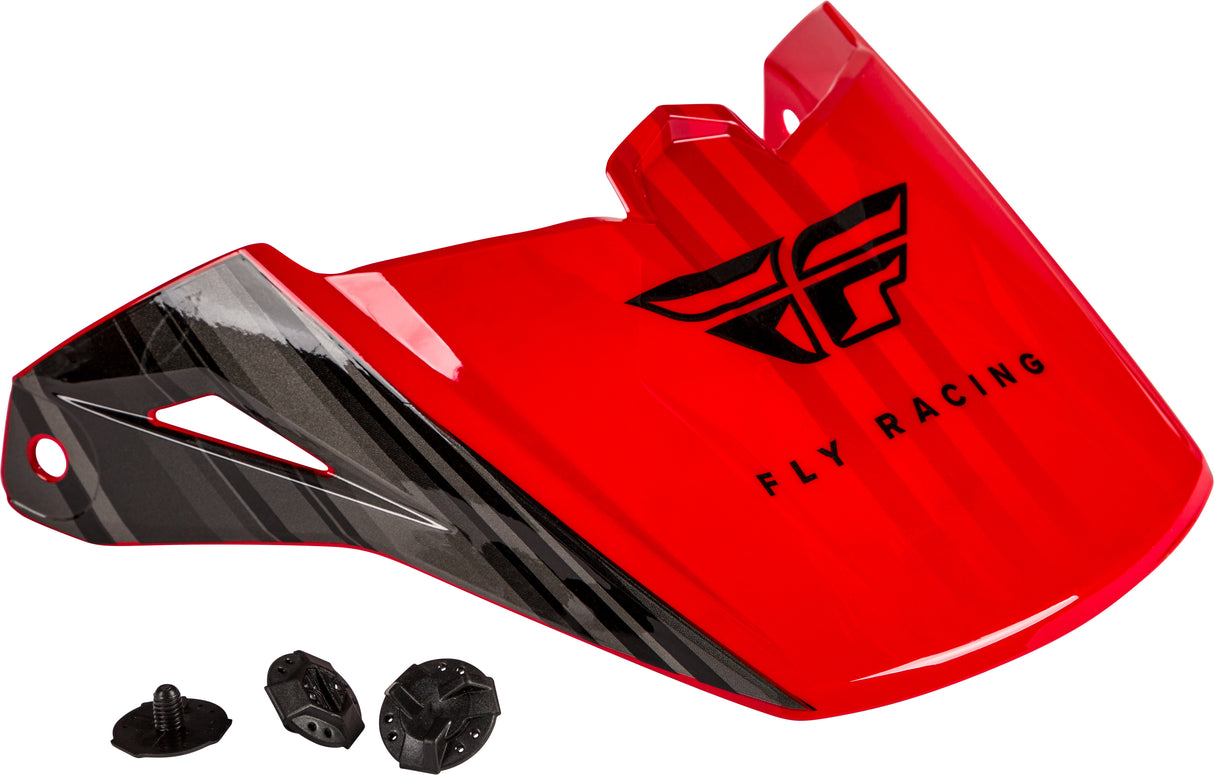FLY RACING Kinetic Cold Weather Visor Red/Black/White 73-88191