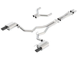 Borla Atak Cat-Back 15-17 Ford Mustang GT 5.0L V8 MT/AT 3in pipe 4in Black Chrome Tips 140630BC