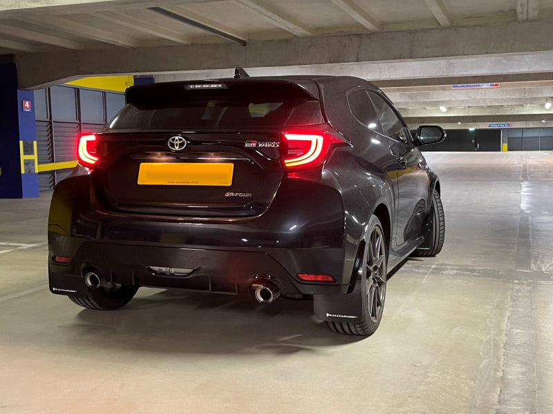 Rally Armor 20-22 Toyota GR Yaris Hatchback Black Mud Flap w/ Grey Logo MF74-UR-BLK/GRY