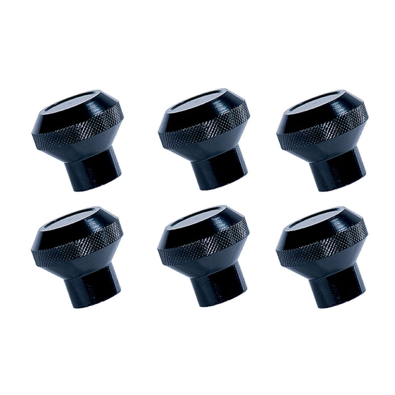 Rugged Ridge Billet Aluminum Dash Knob Set Black 76-86 Jeep CJ 11420.02